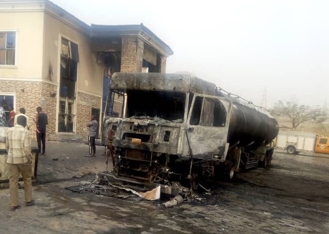 Fire Razes Shema Mega Petrol Station In Abuja