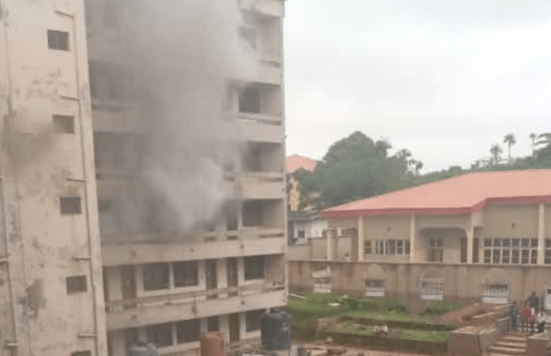 JUST IN: Fire Guts NIPOST Headquarters In Abuja