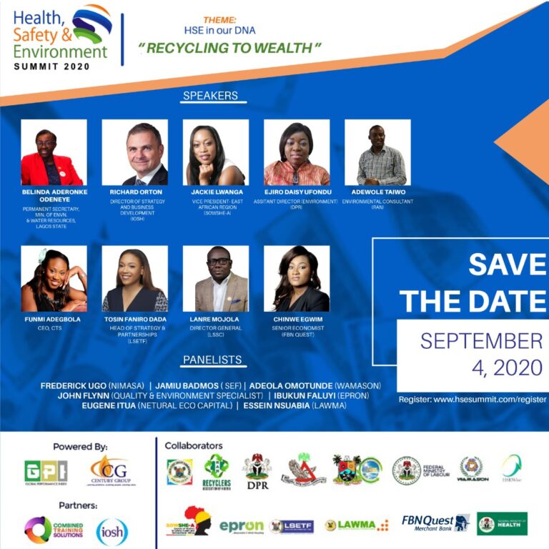 HSE Summit 2020: Officials of NIMASA, LAWMA, EPRON Others To Join Panel Discussion