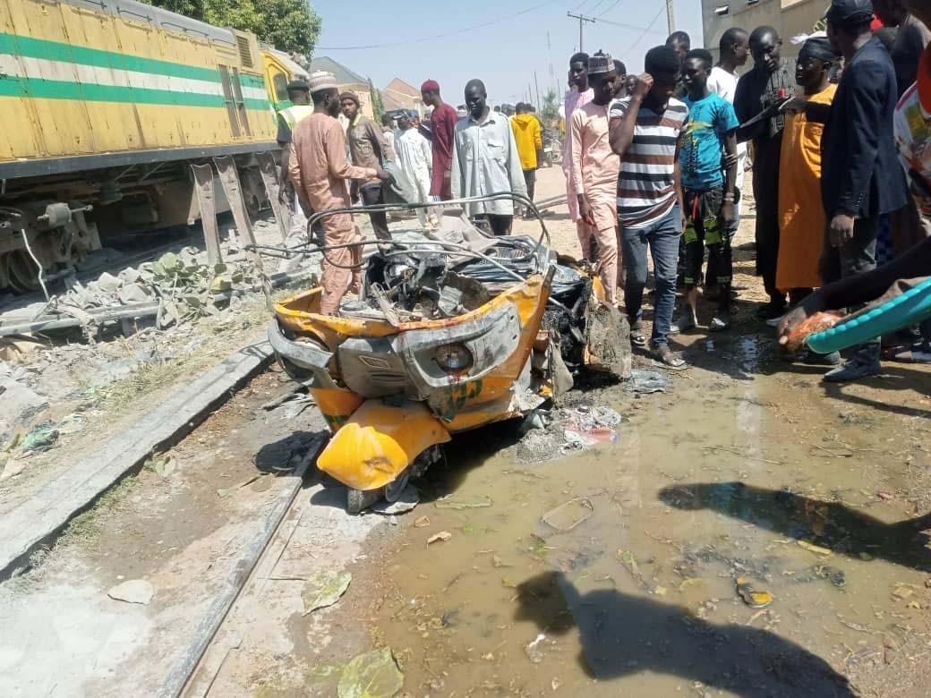 Many casualties feared as train crushes Dangote truck, tricycle in Kano