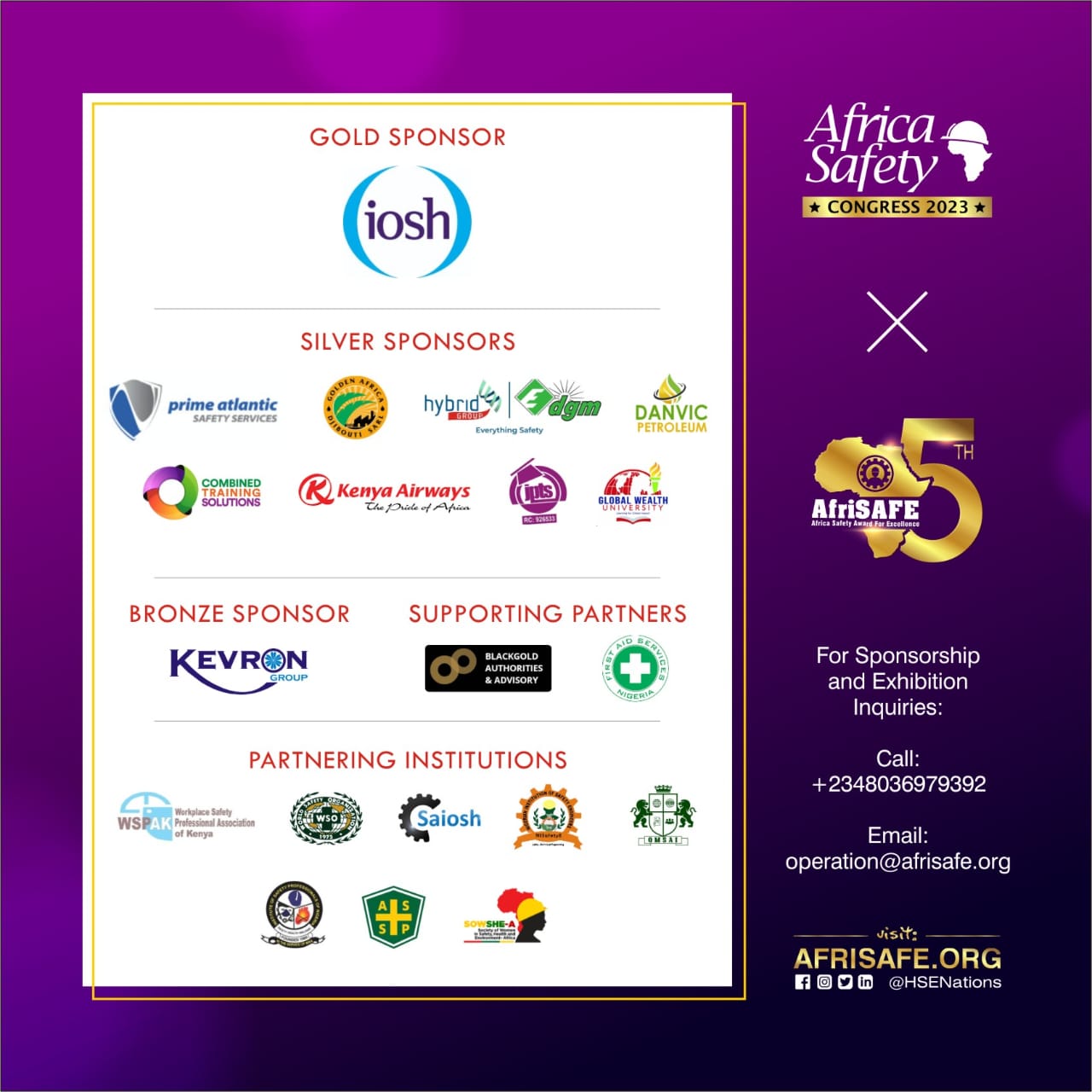 AfriSAFE Congress 2023: Unveiling an Exclusive 70% Discount for Low-Income Professionals