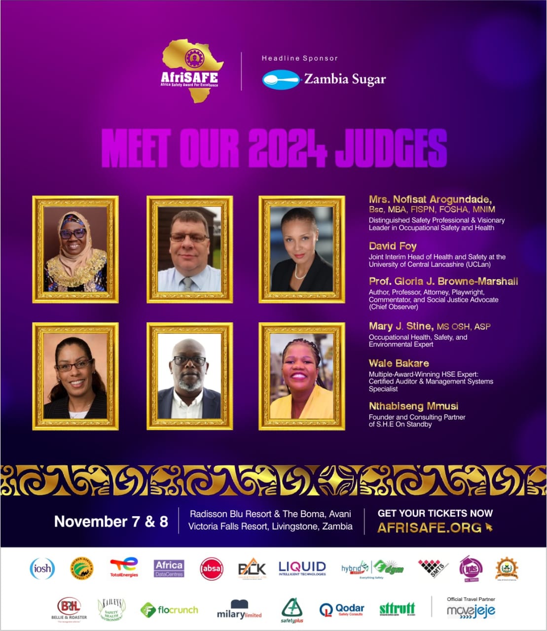 Announcing AfriSAFE 2024 Judges: Visionaries Behind Africa’s Most Prestigious Safety Awards