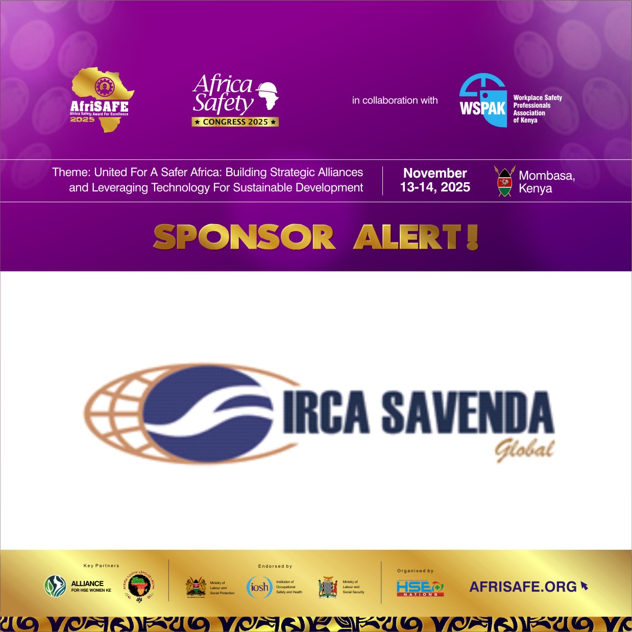 Pan-African Giant Savenda Group Champions Workplace Safety: Sponsors AfriSAFE