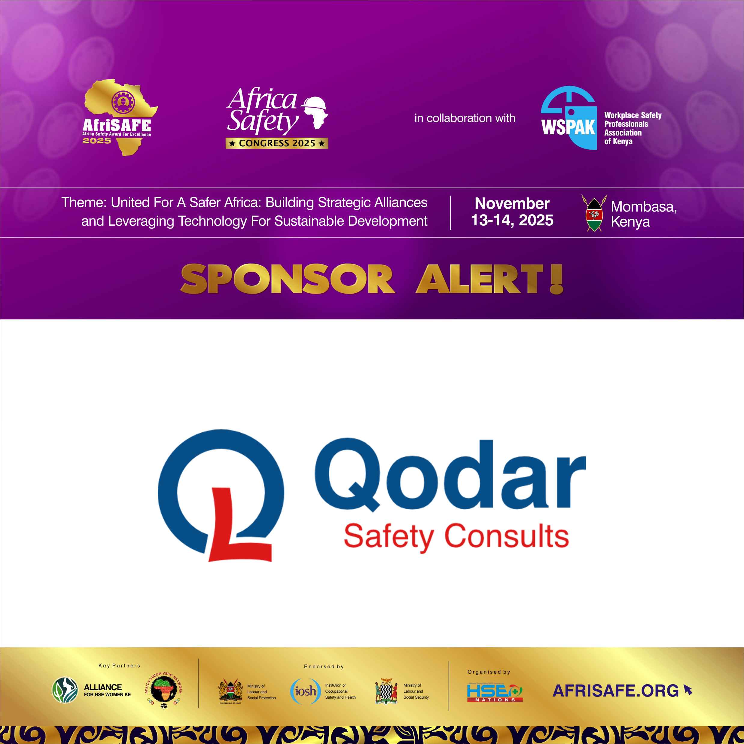 Fast-Rising HSE Consultancy – Qodar Consult Joins AfriSAFE 2025 Sponsorship List