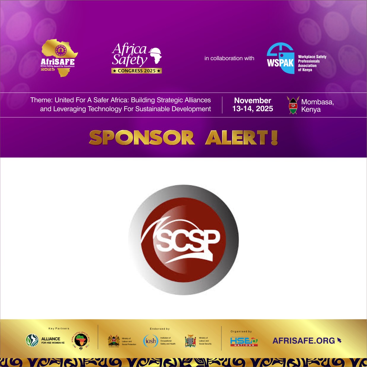 Safety Consultants & Solution Providers Limited (SCSP) Joins AfriSAFE 2025 as Sponsor