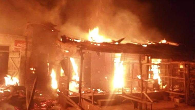 BREAKING: Sabo Market In Sagamu Is On Fire