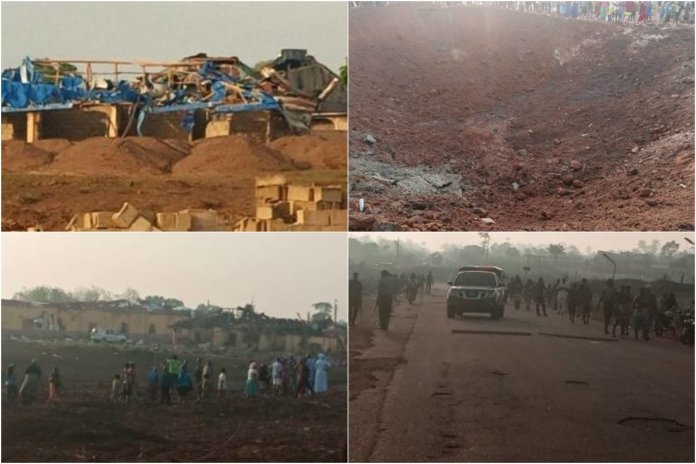 JUST IN: Road Divides Into Two, Buildings Destroyed As Explosion Hits Akure