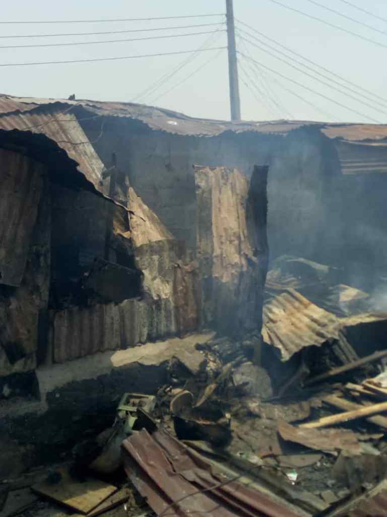 Fire Guts Three Buildings, 15 Shanty Structures In Ajah