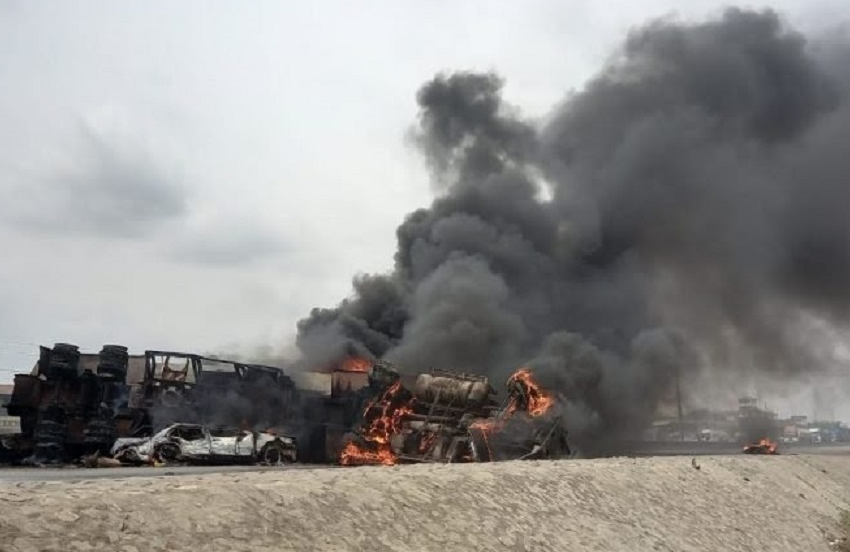 Lagos-Ibadan Expressway - fuel tanker explosion