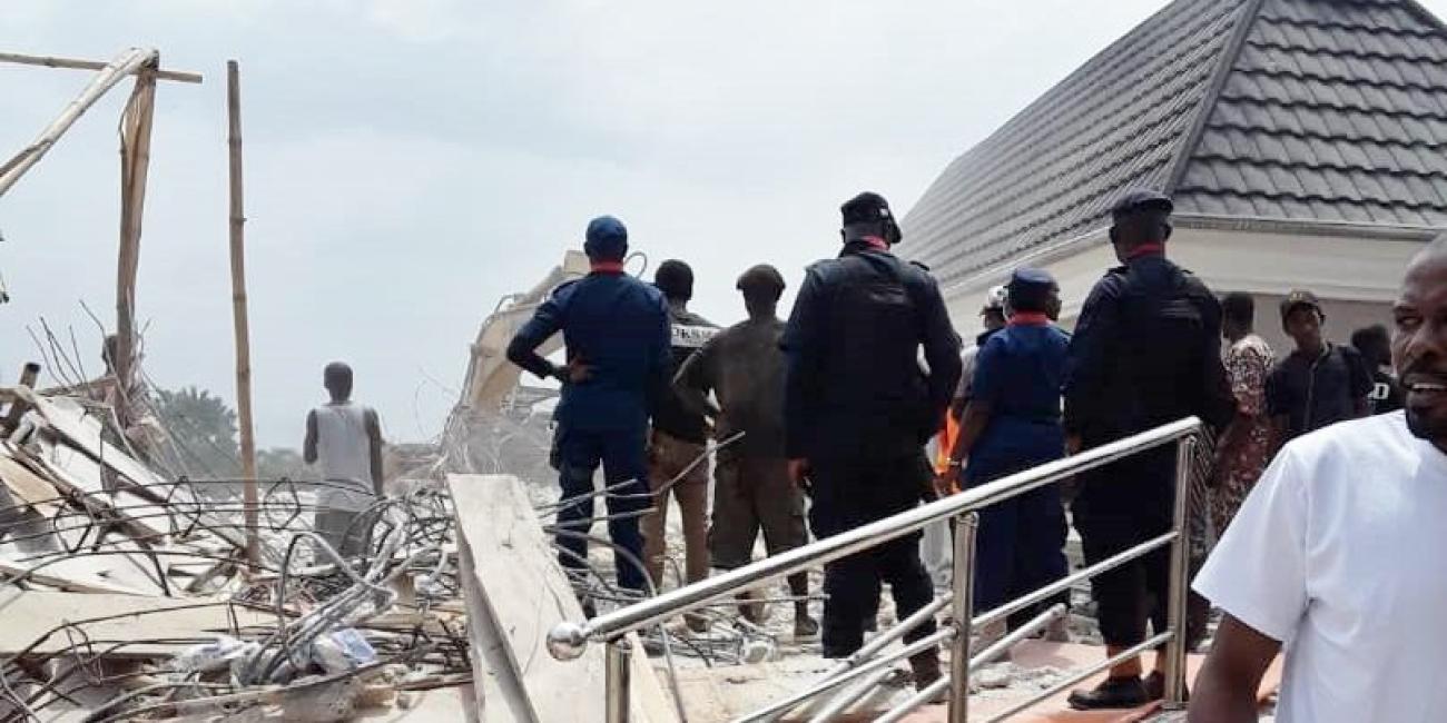 Two storey building collapse in Rivers State, leaving two dead.