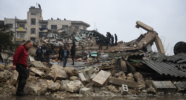 Damage of the Syrian and Turkey earthquake reaches 2300