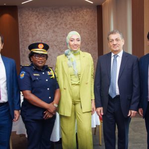 "L-R: Margaret Adeseye (Lagos State Fire and Rescue Service), Mariam Beruiti (KUO Fire Safety), Joseph Antoun (FirePro), Sheikh Gufran (Bristol Fire Engineering) at the KUO Fire Safety Technical Seminar, Black Diamond Hotel, Lagos, September 28, 2024."