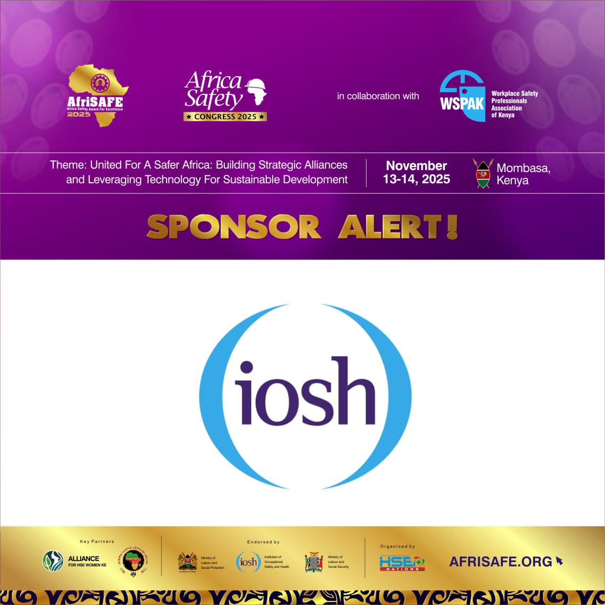 IOSH Backs 7th AfriSAFE, Marking Years of Unbroken Support